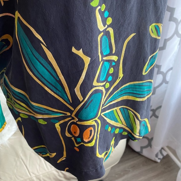 Vintage Bob Mackie wearable art dragonfly tunic, size small - Picture 5 of 12